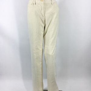 Tory Burch Cream Corduroy Pants Sz 6 EUC